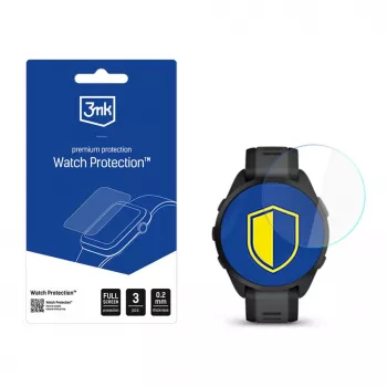 3MK Watch Protection FlexibleGlass Hybrydowe Szkło Ochronne do Garmin Forerunner 165 - Twardość 7H, 0,2 mm, Bez pęcherzyków