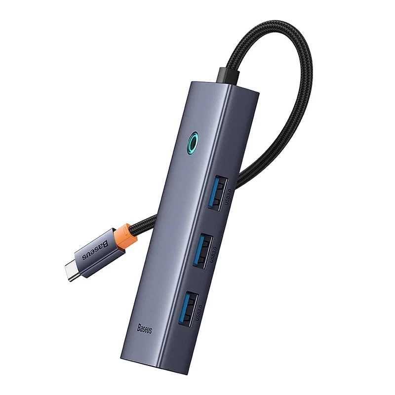 5-in-1 Hub Baseus UltraJoy Series USB-C na HDMI 4K@30Hz + 3x USB 3.0 + 1x PD (Szary)