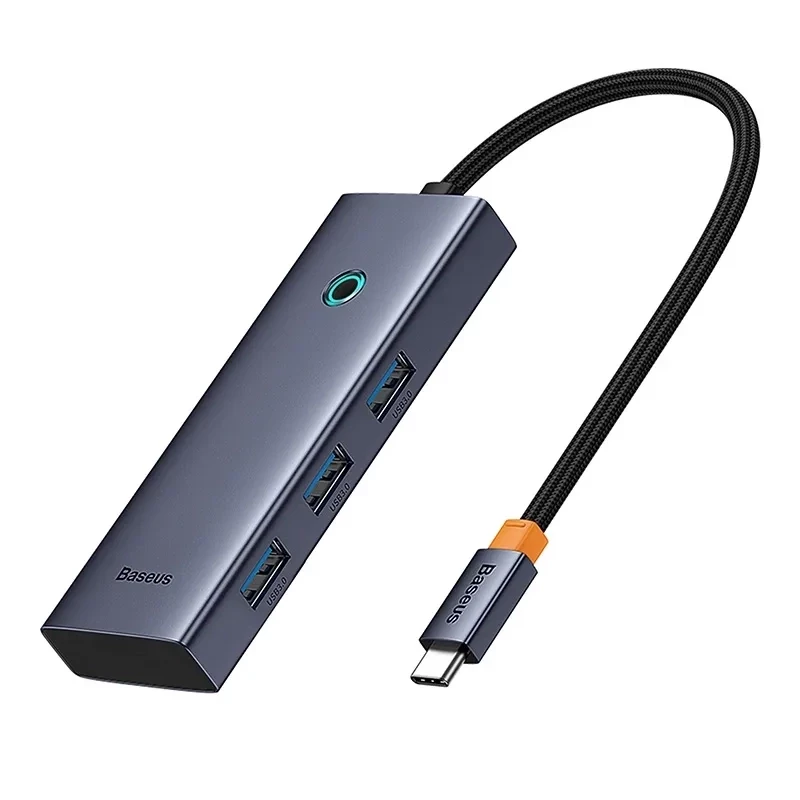 5-in-1 Hub Baseus UltraJoy Series USB-C na HDMI 4K@30Hz + 3x USB 3.0 + 1x PD (Szary)