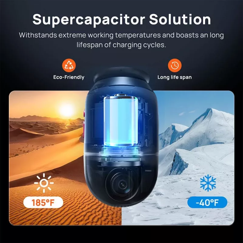 70mai Dash Cam 4K Omni X800 Czarny