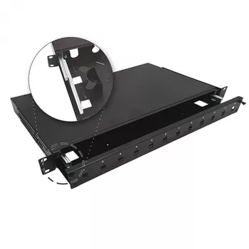 A-LAN Alantec Teleskopowa Panel Krosowy Światłowodowy 12xSC Simplex / 12xLC Duplex 19 inch 1U z Akcesoriami Montażowymi (Dławiki Kablowe, Opaski Kablowe) (FOP-1U-12SCS-C-P)