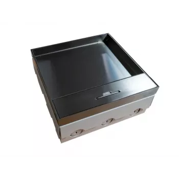 A-LAN Floor Box 12M - 12-modułowa puszka podłogowa do standardowych gniazd 22,5x45 mm (45x45 mm), montaż pod kątem