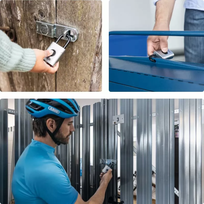 ABUS Security-Center ABEO10000 kłódka Bluetooth, srebrna