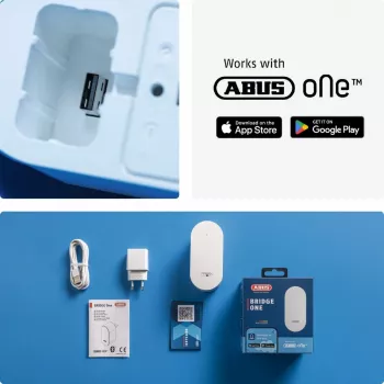 ABUS Security-Center BRIDGE One Smart Home Wireless LAN Bridge (ABBO10000B), Czarny, 230 V, Bluetooth