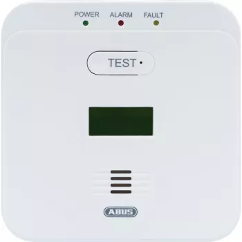 ABUS Security-Center COWM510 Czujnik tlenku węgla z wyświetlaczem LCD – biały (EN 50291-1)