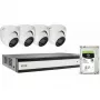 ABUS SECURITY-CENTER TVVR33843D 8-kanałowy hybrydowy rejestrator analogowy/IP z 4 kamerami kopułkowymi mini