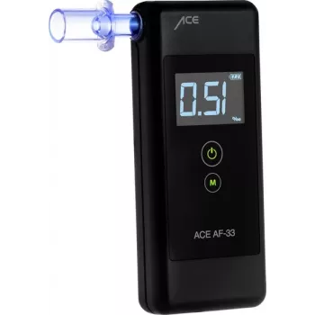 ACE OF SWEDEN AF-33 Cyfrowy tester alkoholu ciemnoszary, 0,00–5,00 ‰, wyświetlacz LCD, czujnik półprzewodnikowy, 2x AAA 107075