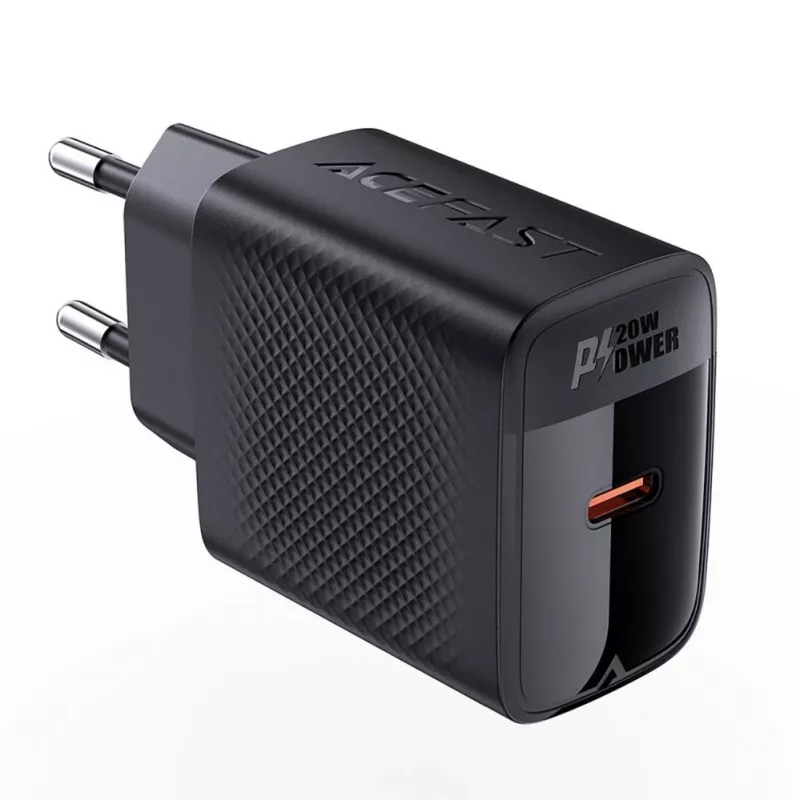 ACEFAST A82 GaN USB-C PD 20W Wall Charger - Czarny
