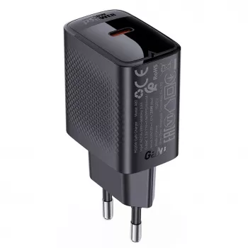 ACEFAST A82 GaN USB-C PD 20W Wall Charger - Czarny
