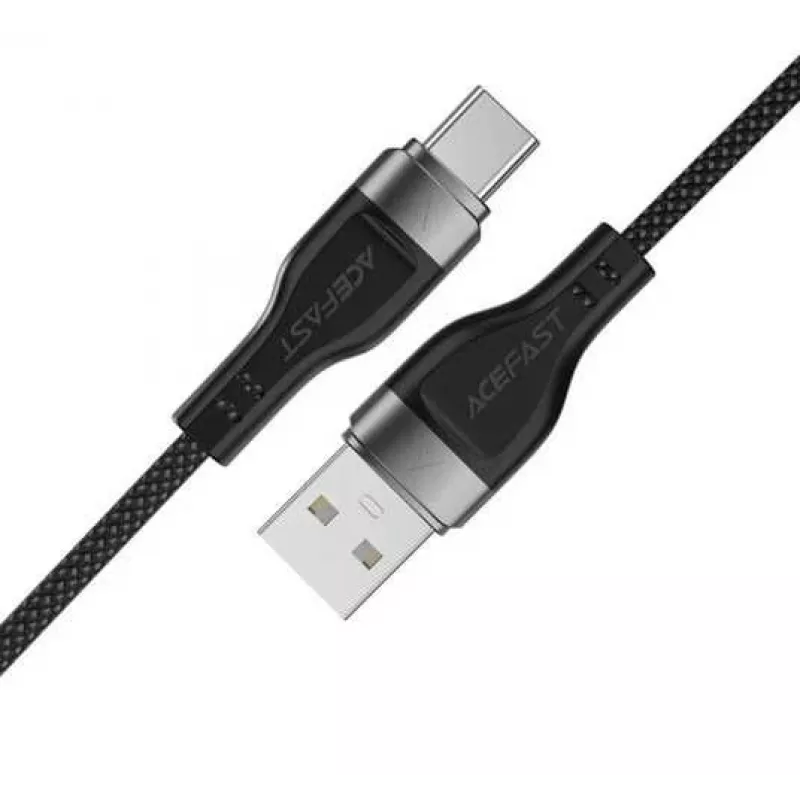 ACEFAST C11-04 USB-A do USB-C 3A Magnetyczny Pleciony Kabel 1,2m Czarny