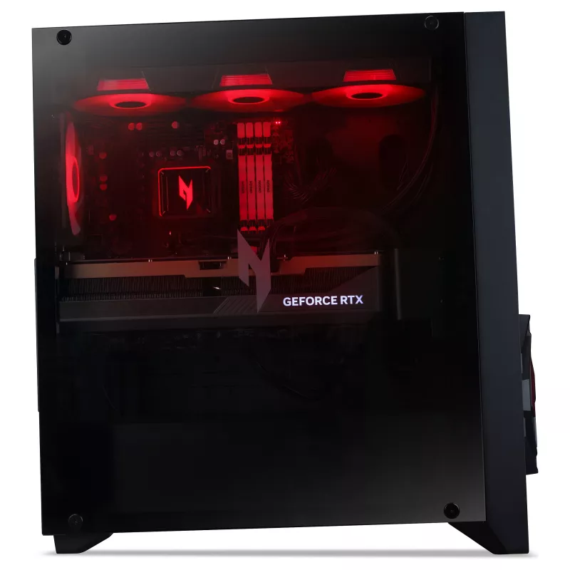 Acer Nitro 70 N70X3D-100 Gaming Desktop PC, AMD Ryzen 7 9800X3D, 32GB DDR5, 2TB NVMe SSD, NVIDIA GeForce RTX 5080, Windows 11 Home, Czarny