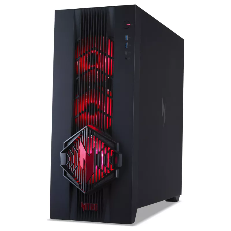Acer Nitro 70 N70X3D-100 Gaming Desktop PC, AMD Ryzen 7 9800X3D, 32GB DDR5, 2TB NVMe SSD, NVIDIA GeForce RTX 5080, Windows 11 Home, Czarny