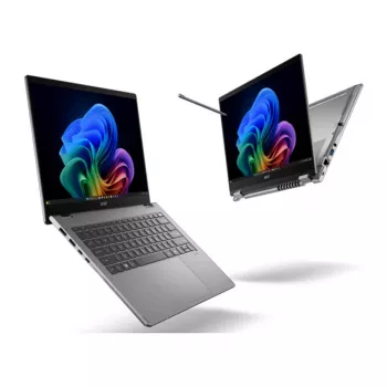 Acer TravelMate P4 Spin 14 2-w-1 Laptop, Intel Core Ultra 7 155U, 16GB RAM, 512GB SSD, WUXGA Dotykowy, Windows 11 Pro, Stalowa Szarość
