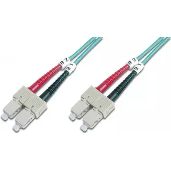 ACT 30m LSZH Wielomodowy 50/125 OM4 Duplex Światłowodowy Kabel Komutacyjny SC-SC, Aqua RL3730