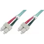 ACT 30m LSZH Wielomodowy 50/125 OM4 Duplex Światłowodowy Kabel Komutacyjny SC-SC, Aqua RL3730