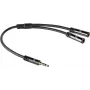 Kabel rozdzielający audio ACT AC3620 0,15 m 3,5 mm męski na 2x żeński Czarny