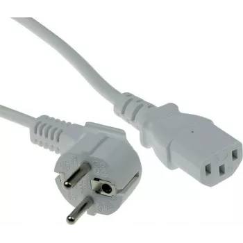 Kabel zasilający ACT AK5402 biały 1m CEE 7/7 do IEC C13