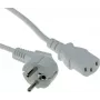 Kabel zasilający ACT AK5402 biały 1m CEE 7/7 do IEC C13