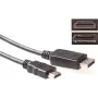 Kabel konwersyjny ACT DisplayPort na HDMI 1m 4K@30Hz pozłacane złącza AK3988