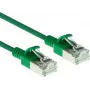 ACT Zielony kabel krosowy slimline 0,15m LSZH U/FTP CAT6A do centrów danych, bez zaczepów, ze złączami RJ45 (DC7730)