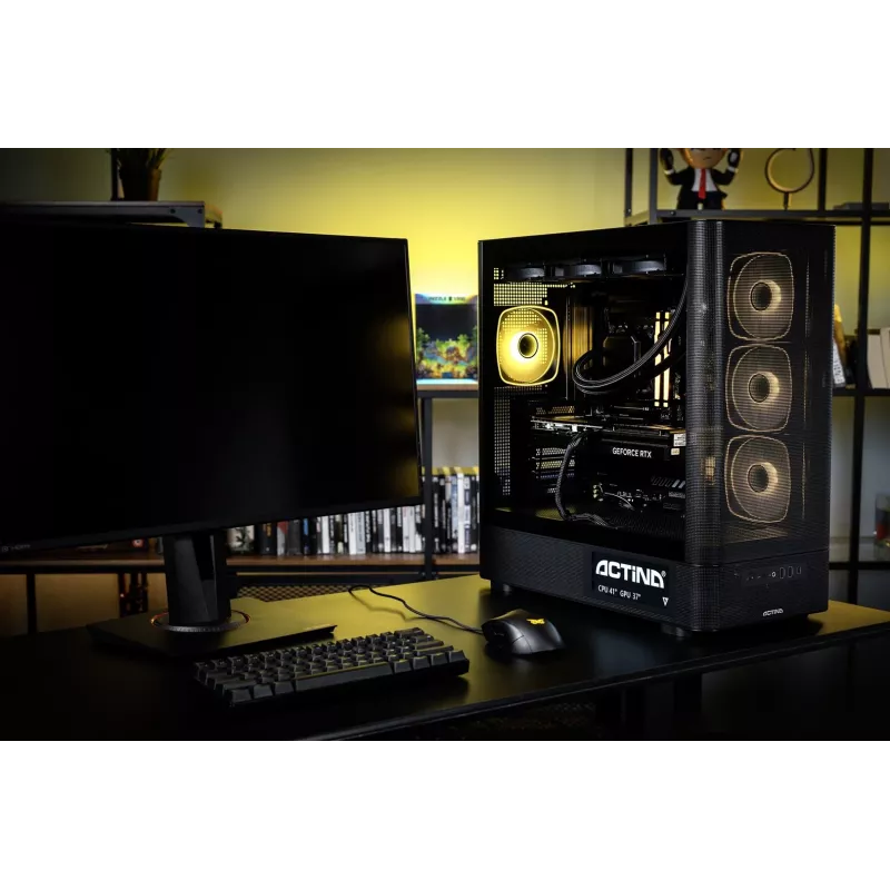 ACTINA PC AMD Ryzen 7 9850X3D 32 GB DDR5-SDRAM 2 TB SSD NVIDIA GeForce RTX 5090 Windows 11 Home Midi Tower Black