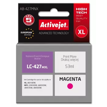 Activejet AB-427MNX Brother LC-427MXL Kompatybilny wkład atramentowy, Magenta, Wysoka wydajność, 53 ml, Seria Supreme