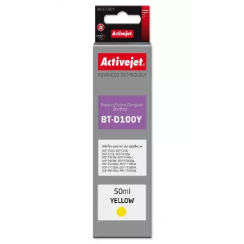 Activejet AB-D100Y Żółty wkład atramentowy do drukarek Brother, zamiennik Brother BT-D100Y, seria Supreme, 50 ml