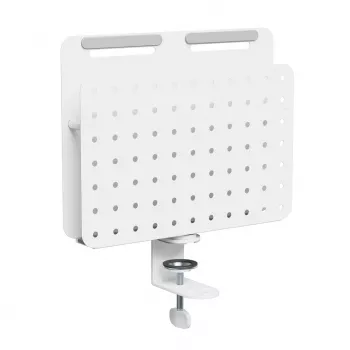 Activejet APB-006W Obrotowy organizer biurkowy z panelem perforowanym, szary i biały