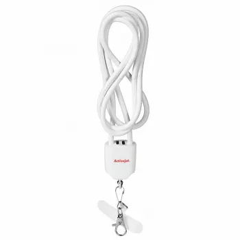 Activejet Lanyard with 3-in-1 Charging Cable, White