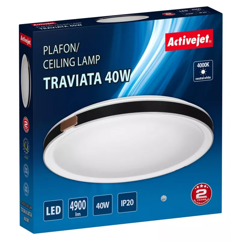 Activejet AJE-TRAVIATA Lampa sufitowa LED, 40W