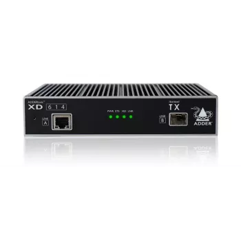 ADDER XD614P-DP DisplayPort KVM Extender, nadajnik i odbiornik, przewodowy, do 4000 m przez światłowód, 1920 x 1200 @ 60Hz, Cat6/Cat6a/Cat7/Cat8.1