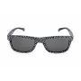 Adidas AOR005-TFS009 Męskie okulary przeciwsłoneczne prostokątne - czarna oprawka acetatowa, szare soczewki poliwęglanowe, 54/21/140 mm