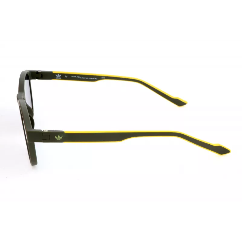 ADIDAS AOR030-030000 Męskie okulary przeciwsłoneczne prostokątne - czarna oprawka, szare szkła, 52/19/145 mm