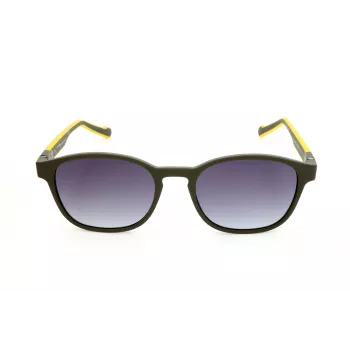 ADIDAS AOR030-030000 Męskie okulary przeciwsłoneczne prostokątne - czarna oprawka, szare szkła, 52/19/145 mm