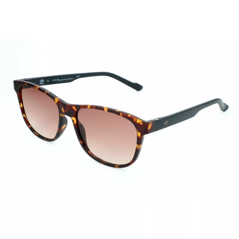 Okulary przeciwsłoneczne męskie ADIDAS AOR031-092009, prostokątne, oprawka matowa czarna, soczewki szare, 54/16/145 mm