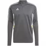 adidas Condivo 22 Treningowa bluza męska z zamkiem 1/2 szary five/biały HD2312