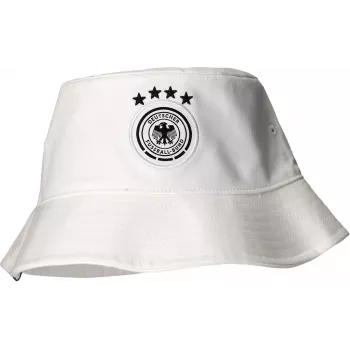 adidas DFB Kapelusz Bucket Biały Niemiecka Reprezentacja Piłki Nożnej Bawełniany Haftowany Herb KV5940