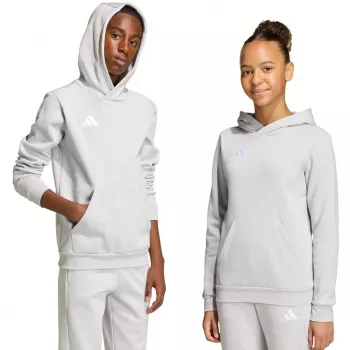 adidas Entrada 26 Bluza z kapturem dziecięca szara 152cm