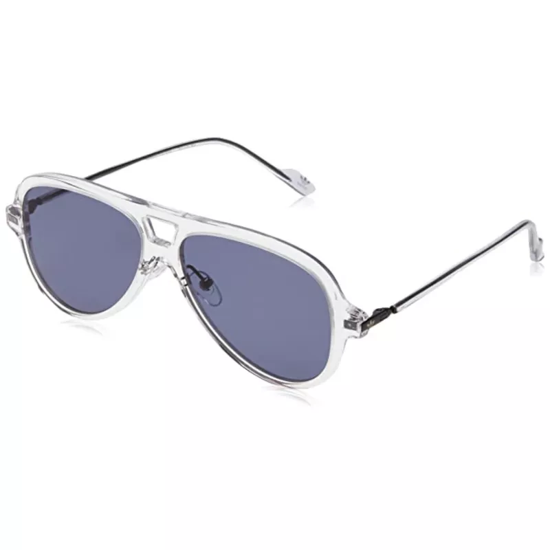 Okulary przeciwsłoneczne Adidas AOK001 dla mężczyzn - czarna oprawka, soczewki dymione, 57 mm