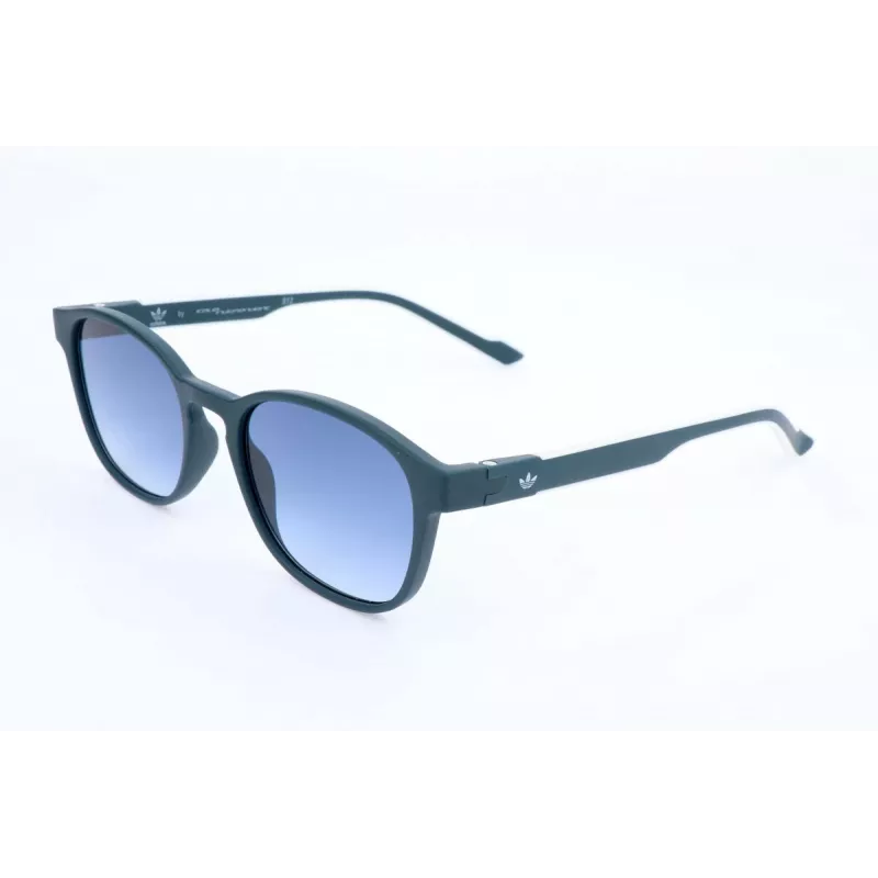 Okulary przeciwsłoneczne Adidas AOR030 dla mężczyzn - prostokątna czarna oprawka, szare szkła 52/19/145 mm
