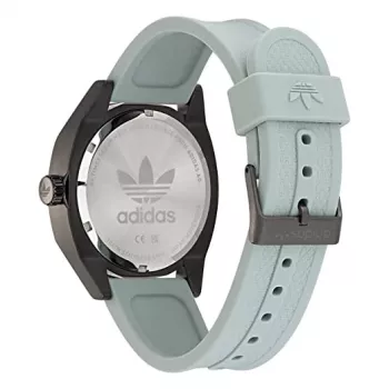 Zegarek męski Adidas Digital Quartz AOFH22001 43mm Czarny ze stali nierdzewnej z recyklingu i silikonu