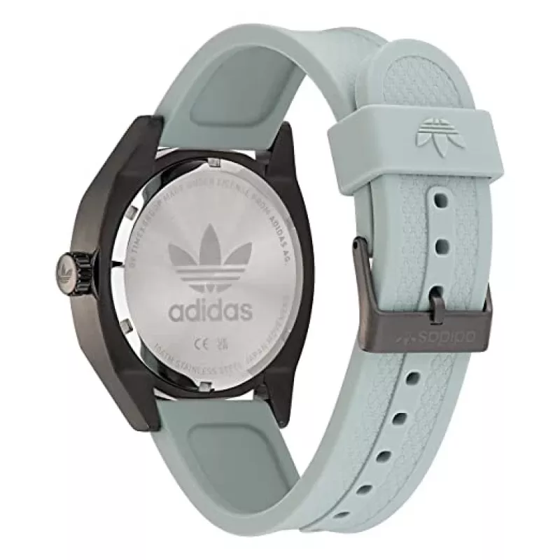 Zegarek męski Adidas Digital Quartz AOFH22001 43mm Czarny ze stali nierdzewnej z recyklingu i silikonu