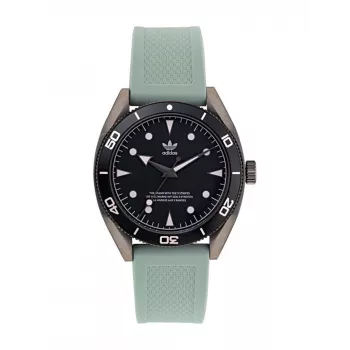 Zegarek męski Adidas Digital Quartz AOFH22001 43mm Czarny ze stali nierdzewnej z recyklingu i silikonu