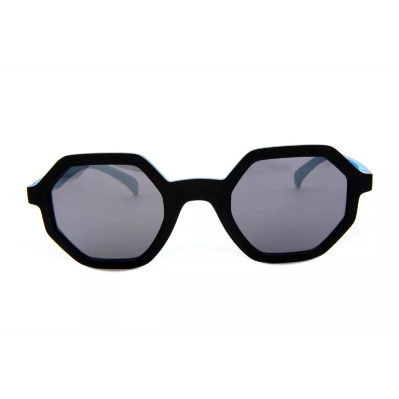 Adidas Originals AOR020-009027 Unisex Okulary Przeciwsłoneczne Prostokątne Czarna Oprawka Szare Szkła 48mm