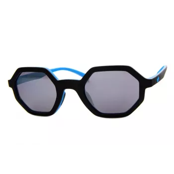Adidas Originals AOR020-009027 Unisex Okulary Przeciwsłoneczne Prostokątne Czarna Oprawka Szare Szkła 48mm