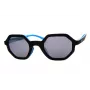 Adidas Originals AOR020-009027 Unisex Okulary Przeciwsłoneczne Prostokątne Czarna Oprawka Szare Szkła 48mm