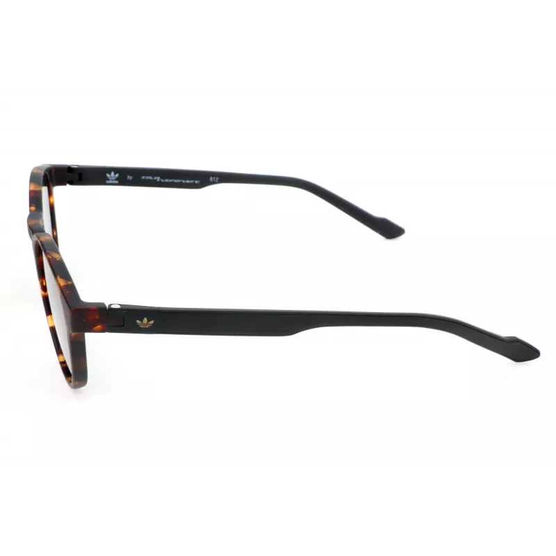 Adidas Originals AOR028-092009 Męskie okulary przeciwsłoneczne prostokątne - czarna oprawka, szare szkła, 50 mm