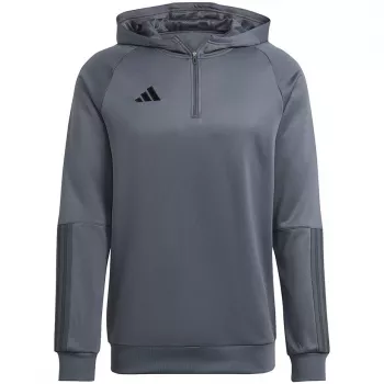 adidas Tiro 23 Competition Bluza z kapturem średnio szara melanż HU1347