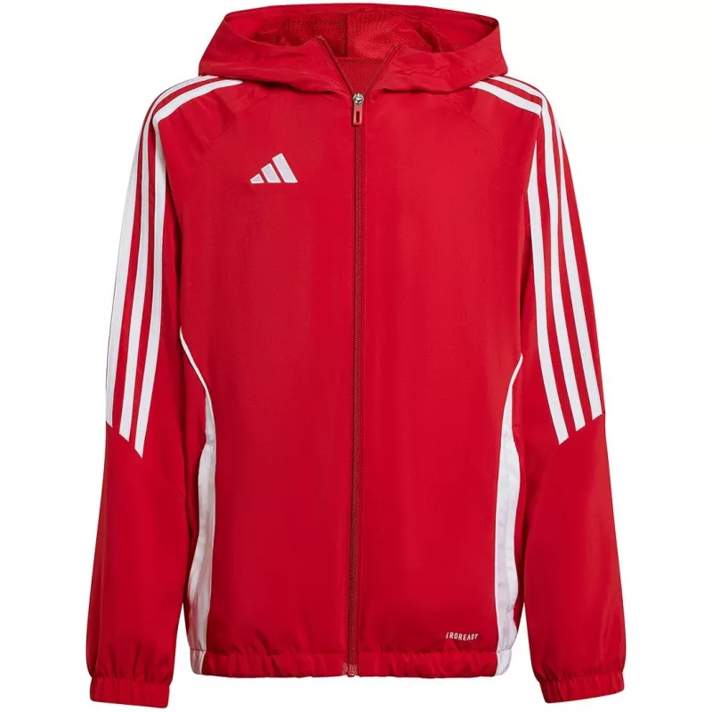 adidas Tiro 24 Dziecięca kurtka treningowa żywy czerwony 116cm
