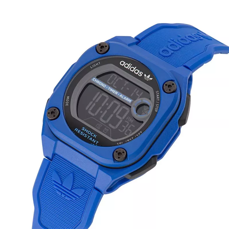 Adidas Unisex Digital Quartz Watch AOST23061 45mm Black Resin Silicone